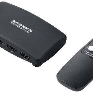 SpeaKa Professional SP-HDS-200 3 Porty Przełącznik HDMI z pilotem zdalnego sterowania UHD 8K @ 60 Hz, UHD 4K @ 120 Hz SpeaKa Professional SP-HDS-200 3 Porty Przełącznik HDMI z pilotem zdalnego sterowania UHD 8K @ 60 Hz, UHD 4K @ 120 Hz