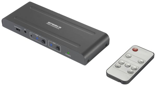 SpeaKa Professional SP-HDA-300 2+1 Port Przełącznik HDMI UHD 4K @ 60 Hz