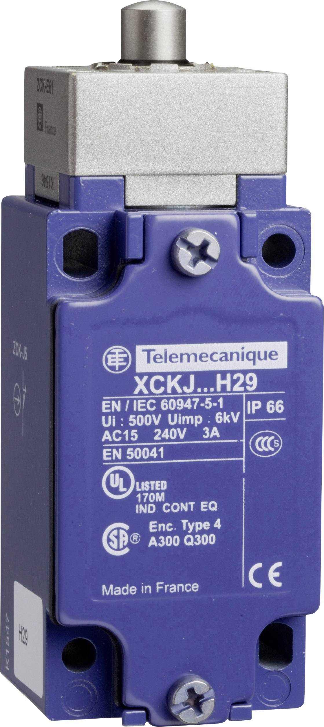 Telemecanique XCKJ161H29 Wyłącznik krańcowy XCKJ161H29, IP67, 1 szt. - obrazek 1