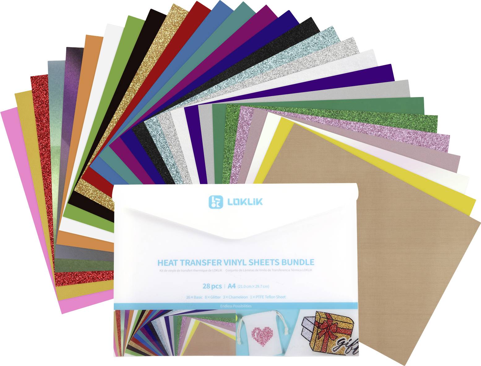 Loklik Heat Transfer Vinyl Material Bundle Zestaw projektowy - obrazek 1