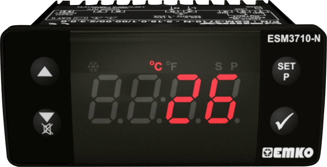 Termostat Emko ESM-3710-N.5.12.0.1/00.00/2.0.0.0 PTC -50 do 130 °C Przekaźnik 16 A (D x S x W) 65 x 76 x 35 mm - obrazek 1