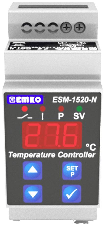 Termostat Emko ESM-1520-N.2.11.0.2/01.00/2.0.0.0 Pt100 -50 do +400 °C Przekaźnik 5 A (D x S x W) 61.2 x 35 x 90 mm - obrazek 1