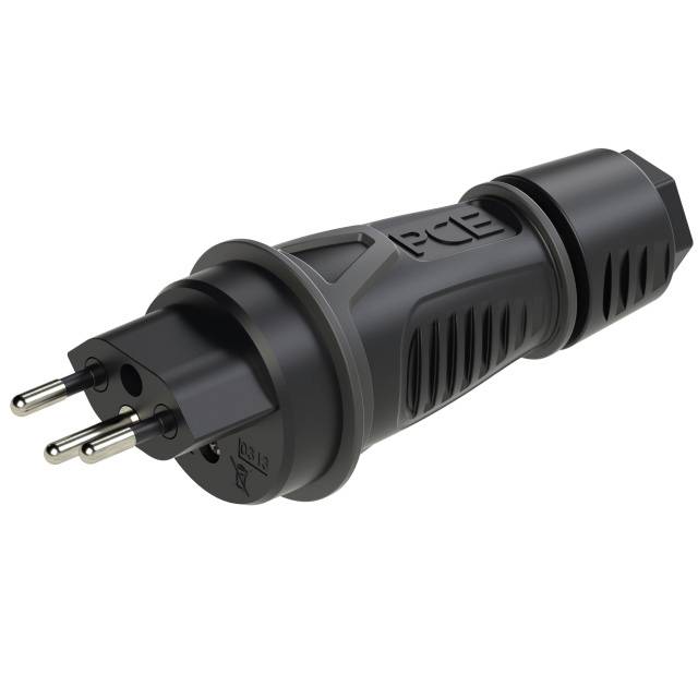 Wtyczka z uziemieniem PC Electric 0313-ss, IP55 - obrazek 1
