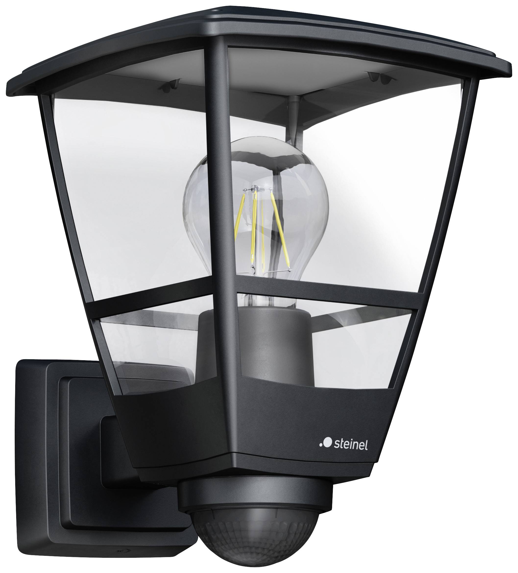 Zewnętrzna lampa ścienna z czujnikiem ruchu Steinel AUSSENLEUCHTE L 10 S SW 084769 15 W IP44 - obrazek 1