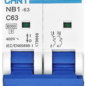 Wyłącznik automatyczny Chint NB1-63 2P C32 6kA DB 179663, 2 styki, 240 V, 415 V, 32 A Wyłącznik automatyczny Chint NB1-63 2P C32 6kA DB 179663, 2 styki, 240 V, 415 V, 32 A