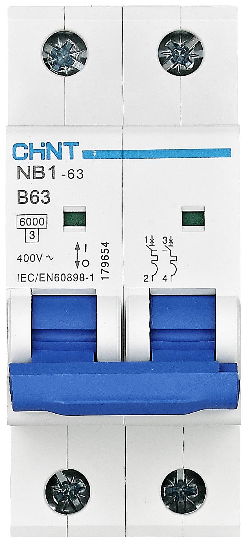 Chint 179653 NB1-63 2P B6 6kA DB Wyłącznik automatyczny 2 styki 6 A 240 V, 415 V - obrazek 1