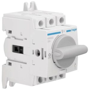 Przełącznik rozłączający Hager HAB302, 3 styki, 415 V, 20 A Przełącznik rozłączający Hager HAB302, 3 styki, 415 V, 20 A
