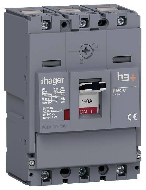 Przełącznik rozłączający Hager HCS160AC, 3 styki, 690 V, 160 A - obrazek 1
