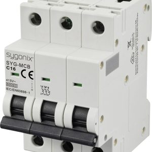 Wyłącznik automatyczny Sygonix SYG-MCB 3P/C16/6KA SY-6441084, 3 styki, 415 V/AC, 16 A Wyłącznik automatyczny Sygonix SYG-MCB 3P/C16/6KA SY-6441084, 3 styki, 415 V/AC, 16 A
