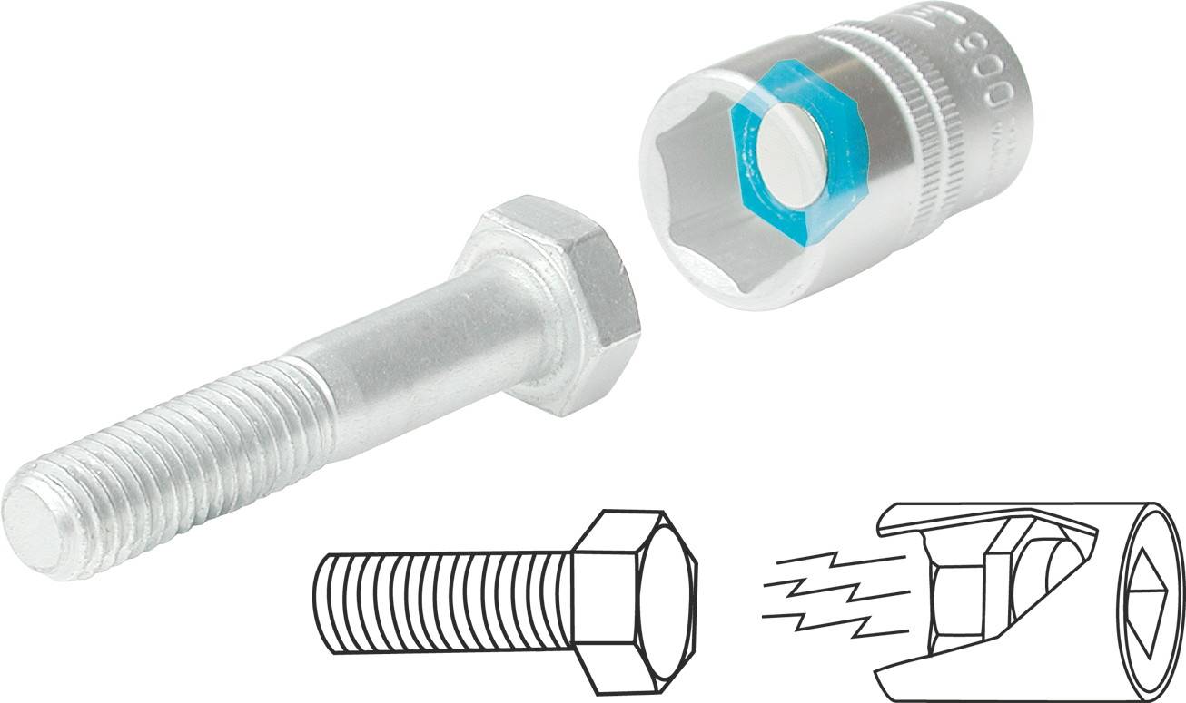 Hazet 960MGT 960MGT Nasadka magnetyczna do kluczy nasadowych 10 mm, 11 mm, 12 mm, 13 mm, 14 mm, 15 mm, 16 mm, 17 mm, 18 - obrazek 1