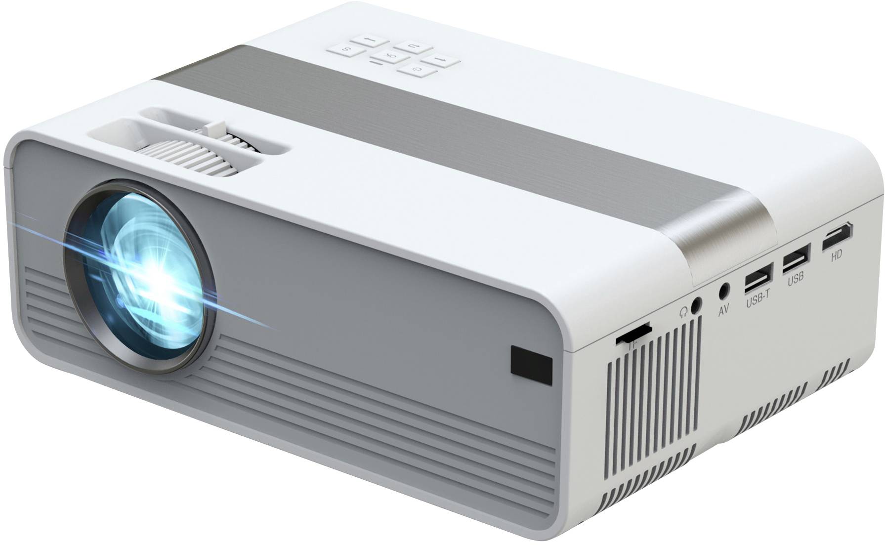 Technaxx Rzutnik TX-127 LCD 2000 ANSI lumenów 1280 x 720 HD HD ready, zintegrowany głośnik, Z pilotem zdalnego sterowani - obrazek 1