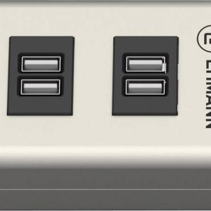 Ehmann USB Multilader 6-Port 6,3 A Stacja ładowania USB 6x USB-A Power Delivery aluminiowy, czarny dom
