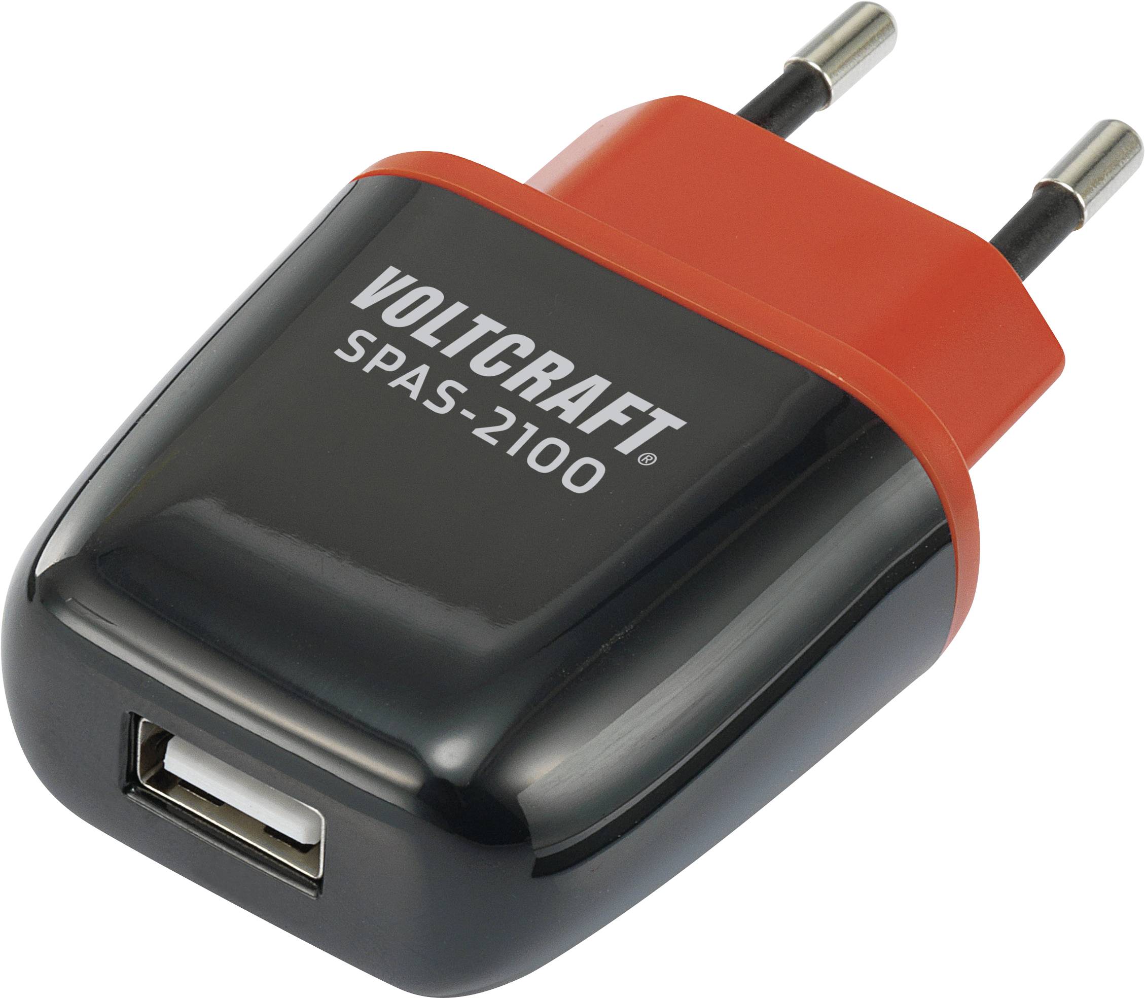 VOLTCRAFT SPAS-2100 Ładowarka USB 10.5 W 1x USB-A czarny, czerwony dom Auto-Detect - obrazek 1