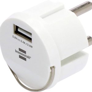Brennenstuhl Brennenstuhl 1508110, USB, Weiß, IP44, 2,4 A, 5 V, 2,4 A Ładowarka USB 12 W 1x USB-A biały dom