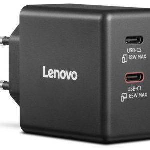 Lenovo G0A6065BEU Ładowarka USB 45 W, 18 W 2x USB-C® czarny gniazdo, dom GaN