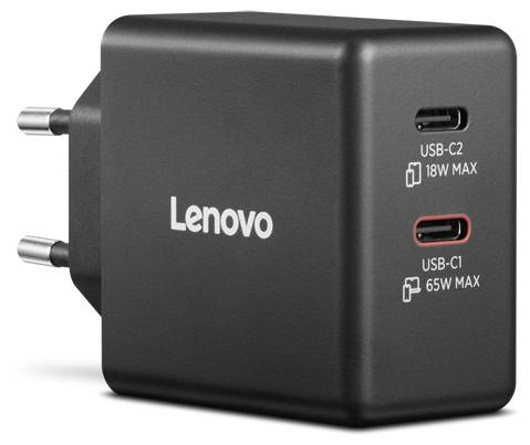 Lenovo G0A6065BEU Ładowarka USB 45 W, 18 W 2x USB-C® czarny gniazdo, dom GaN