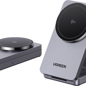 UGREEN W707 3-in-1 15W Magnetic Charger Bezprzewodowa ładowarka 15 W bezprzewodowe QI Magsafe, Bezprzewodowe ładowanie Q