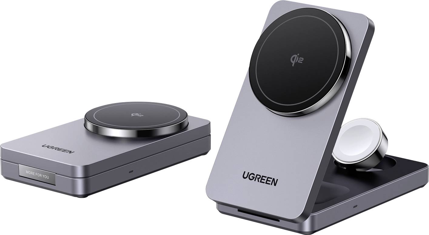 UGREEN W707 3-in-1 15W Magnetic Charger Bezprzewodowa ładowarka 15 W bezprzewodowe QI Magsafe, Bezprzewodowe ładowanie Q - obrazek 1
