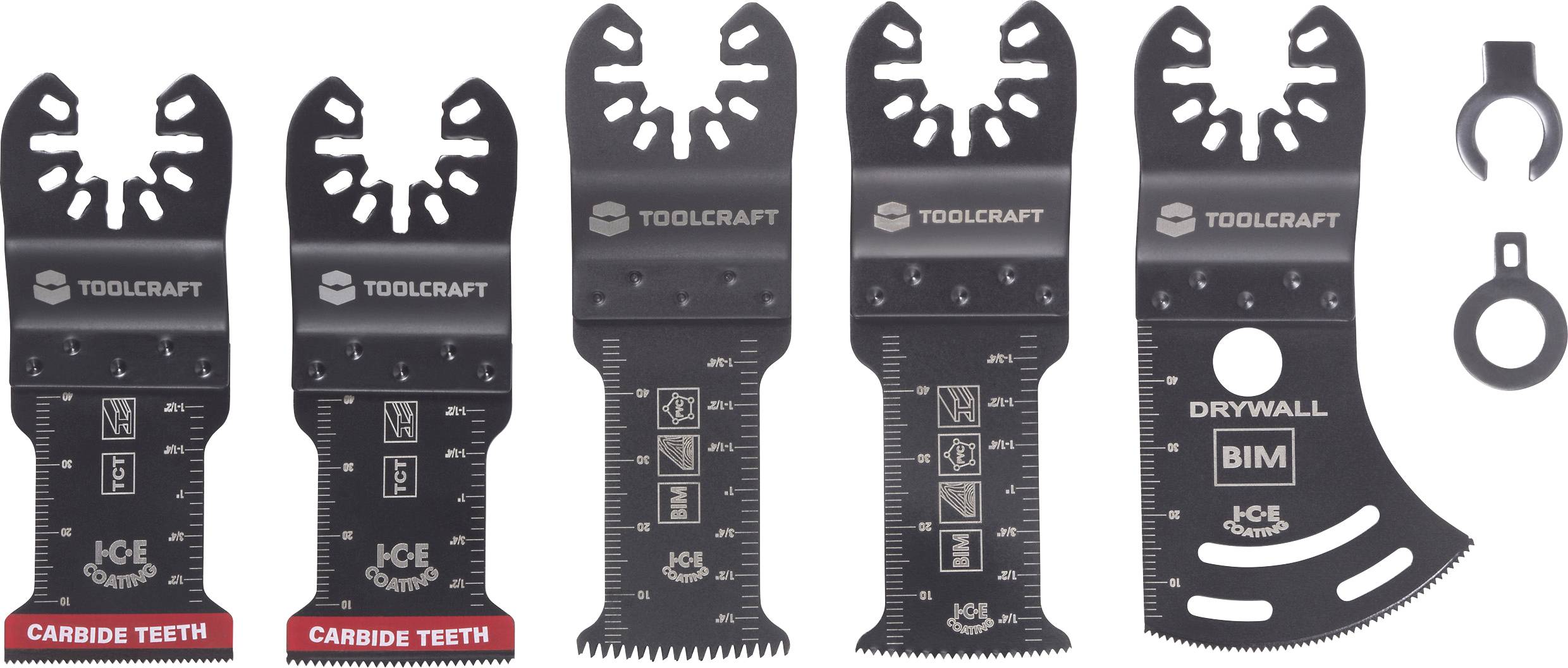 TOOLCRAFT TO-10285188 bimetal, karbid Zestaw akcesoriów do multinarzędzia 5 szt. - obrazek 1