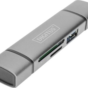Zewnętrzny czytnik kart pamięci / Hub Digitus DA-70886 DA-70886 USB 3.0, USB-A, USB-C® Zewnętrzny czytnik kart pamięci / Hub Digitus DA-70886 DA-70886 USB 3.0, USB-A, USB-C®
