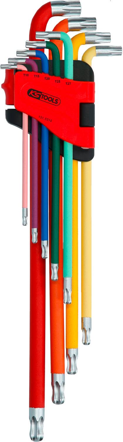 KS Tools 151.5210 TX Zestaw kluczy trzpieniowych T 10, T 15, T 20, T 25, T 27, T 30, T 40, T 45, T 50 9 szt. - obrazek 1