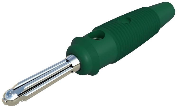Wtyk bananowy SKS Hirschmann BUELA 20 K, O 4 mm, 1.5 mm2,6 A, 60 V, zielony - obrazek 1