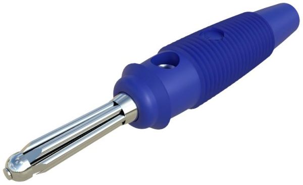 Wtyk bananowy SKS Hirschmann BUELA 30 K, O 4 mm, 1.5 mm2,6 A, 60 V, niebieski