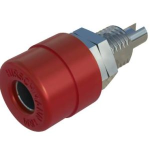 Gniazdo bananowe montażowe SKS Hirschmann BIL 20, izolowane, O 4 mm, 16 A, czerwone Gniazdo bananowe montażowe SKS Hirschmann BIL 20, izolowane, O 4 mm, 16 A, czerwone