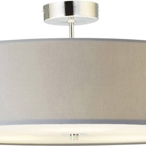 Lampa sufitowa Brilliant Andria 93522/22 180 W jasnoszary, chrom Lampa sufitowa Brilliant Andria 93522/22 180 W jasnoszary, chrom