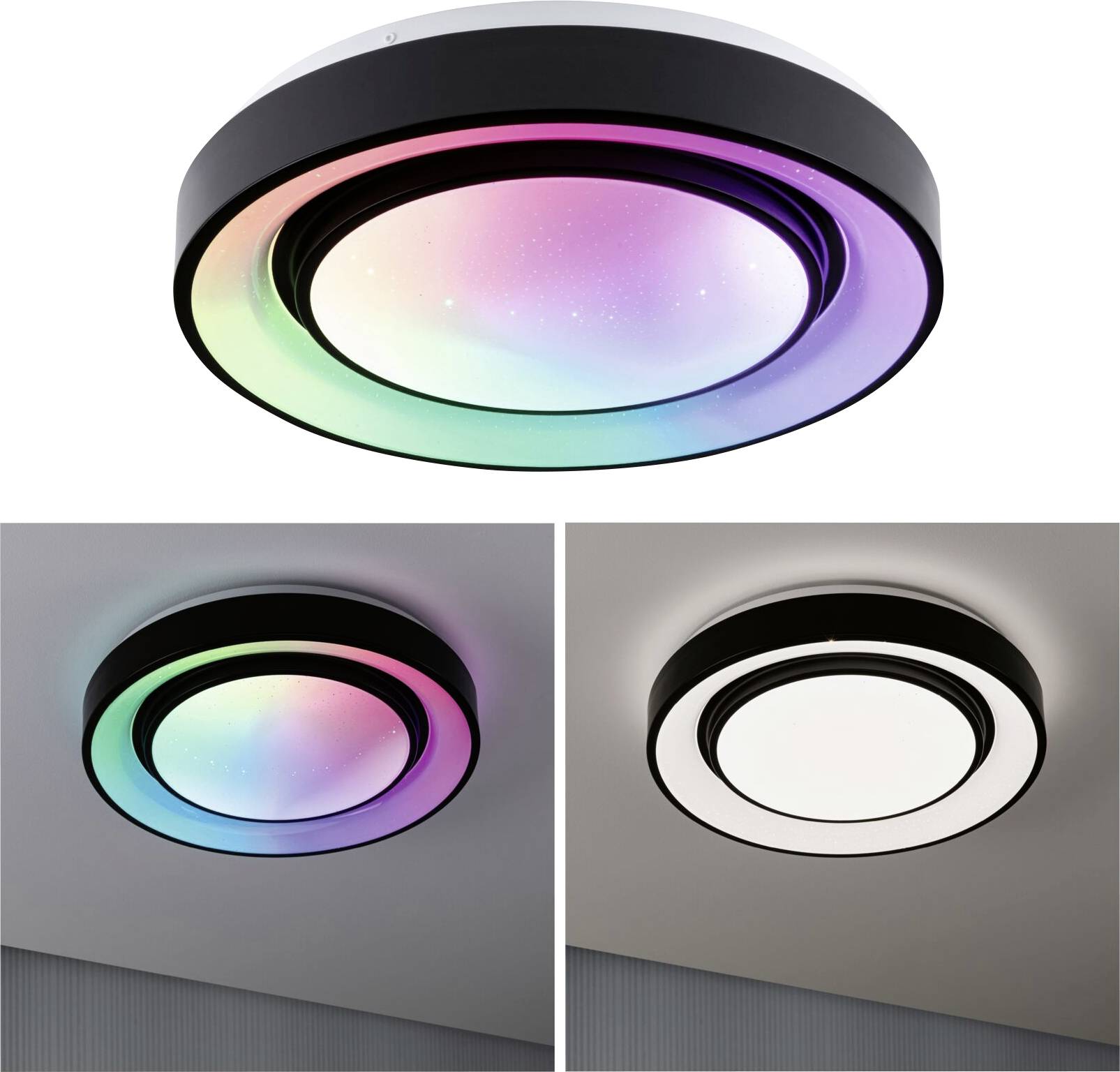 Lampa sufitowa LED Paulmann Rainbow 70544 11.00 W 2650 lm czarny, biały - obrazek 1
