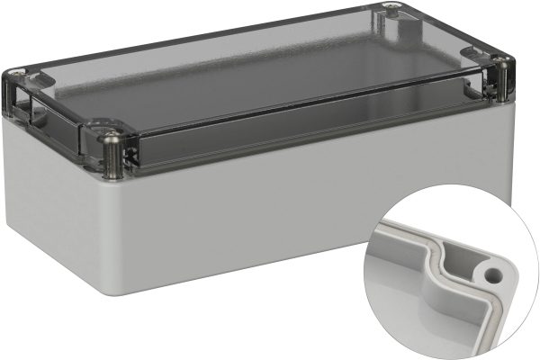 TRU COMPONENTS TC-9065476 Obudowa zewnętrzna 160 x 80 x 55 poliwęglan szaro-biały (ral 7035) 1 szt.