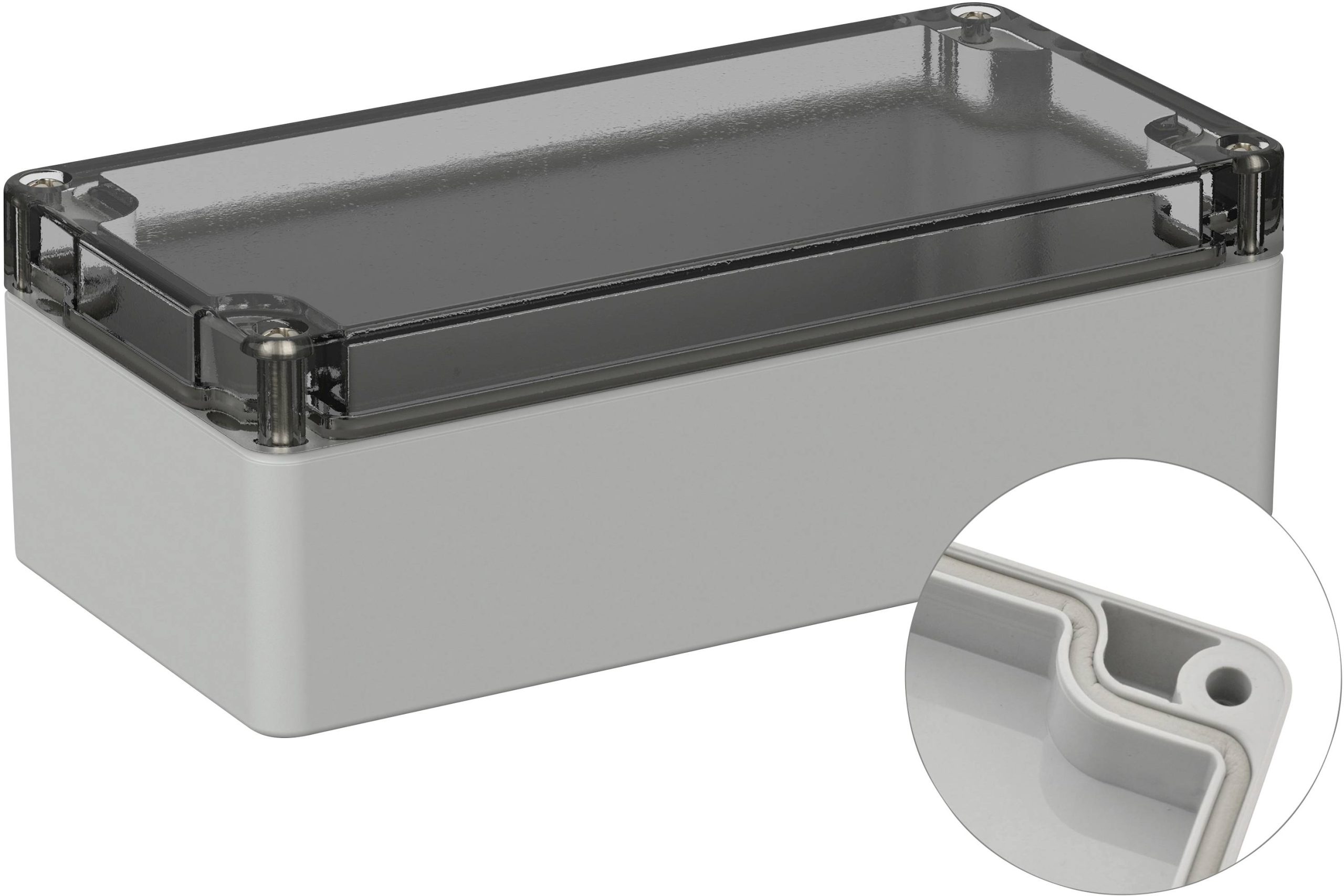 TRU COMPONENTS TC-9065476 Obudowa zewnętrzna 160 x 80 x 55 poliwęglan szaro-biały (ral 7035) 1 szt. - obrazek 1
