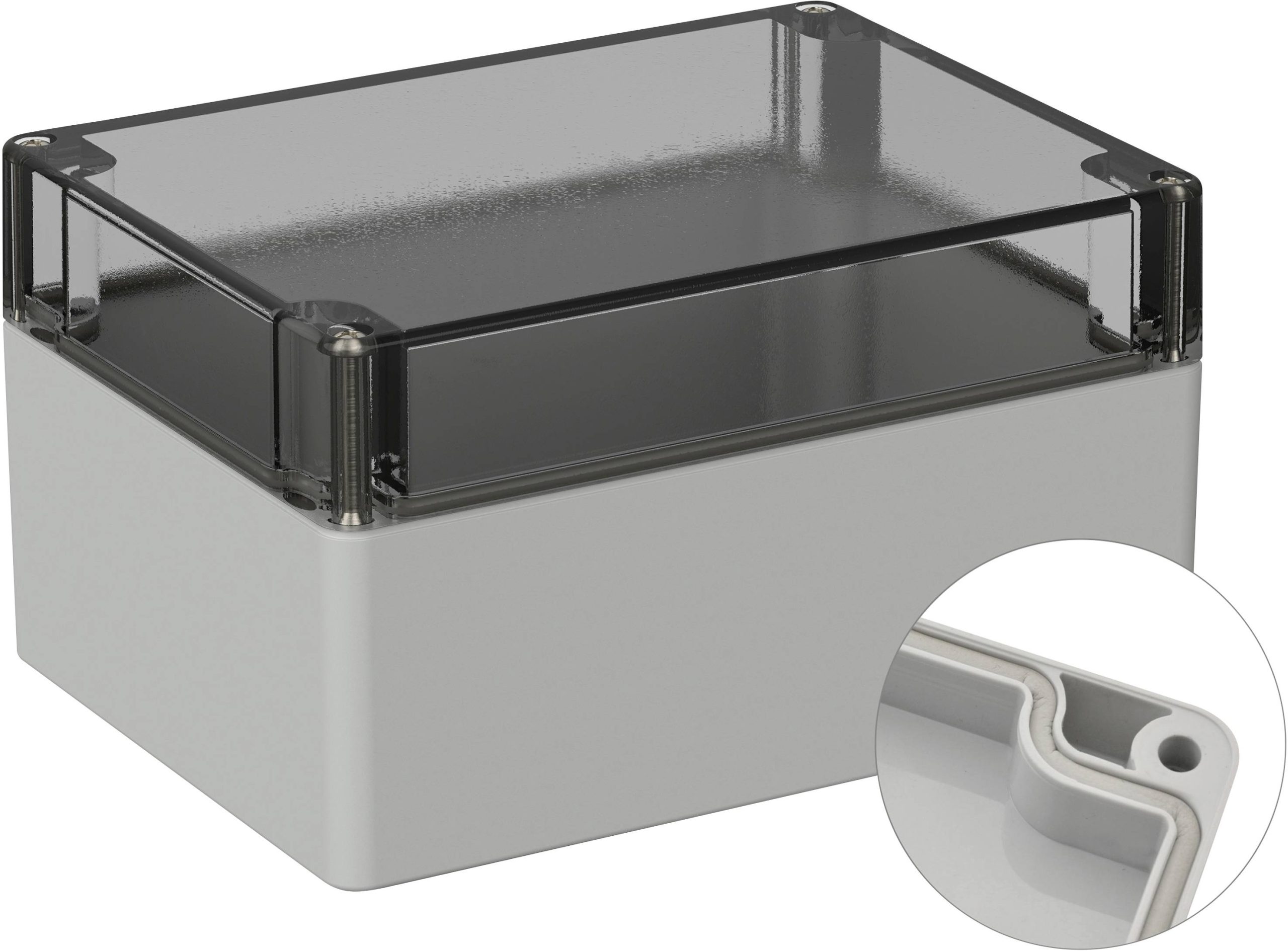 TRU COMPONENTS TC-9065536 Obudowa zewnętrzna 160 x 120 x 90 poliwęglan szaro-biały (ral 7035) 1 szt. - obrazek 1