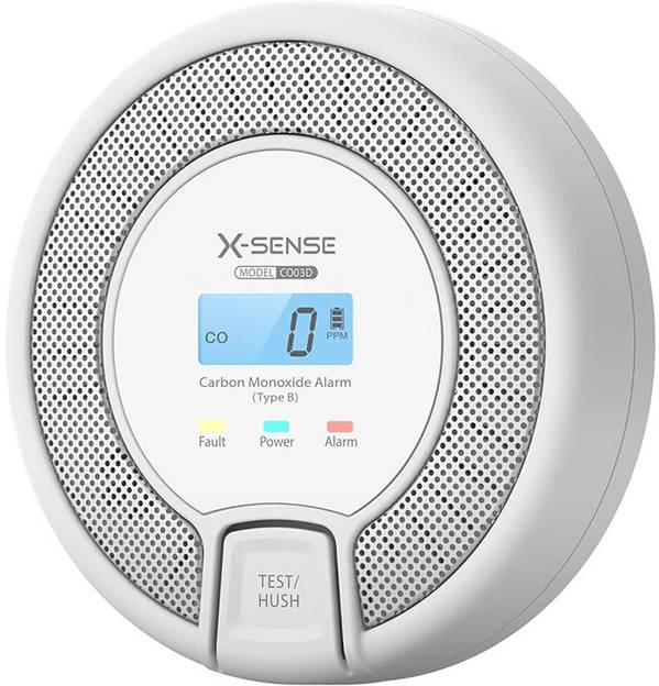 X-Sense CO03D-W Czujnik dymu z czujnikiem wewnętrznym, z możliwością sprzężenia bateryjne