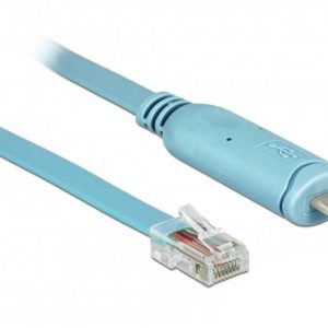 Delock USB 2.0 adapter [1x złącze męskie USB-C 2.0 – 1x złącze męskie RJ45] 63914 3 m do portu konsoli (router / switch)