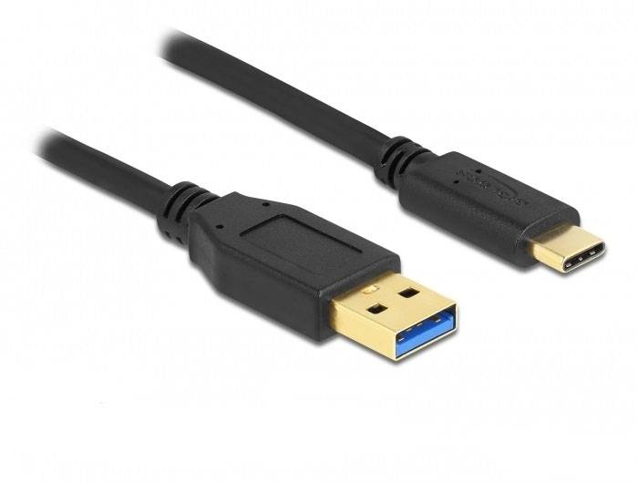 Delock USB 2.0 adapter [1x złącze męskie USB-C 3.2 (USB 3.1) - 1x złącze męskie USB-A 3.2 (USB 3.1)] 84006 3 m - obrazek 1