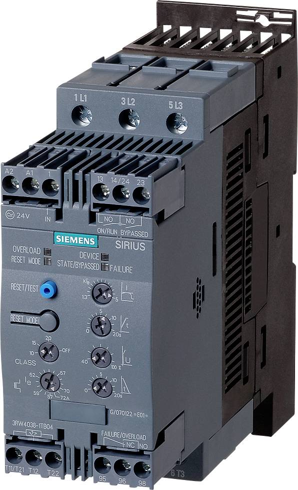 Siemens 3RW4036-1TB04 3RW40361TB04 Soft-start Moc silnika przy 400 V 22 kW 480 V Natężenie znamionowe 45 A - obrazek 1
