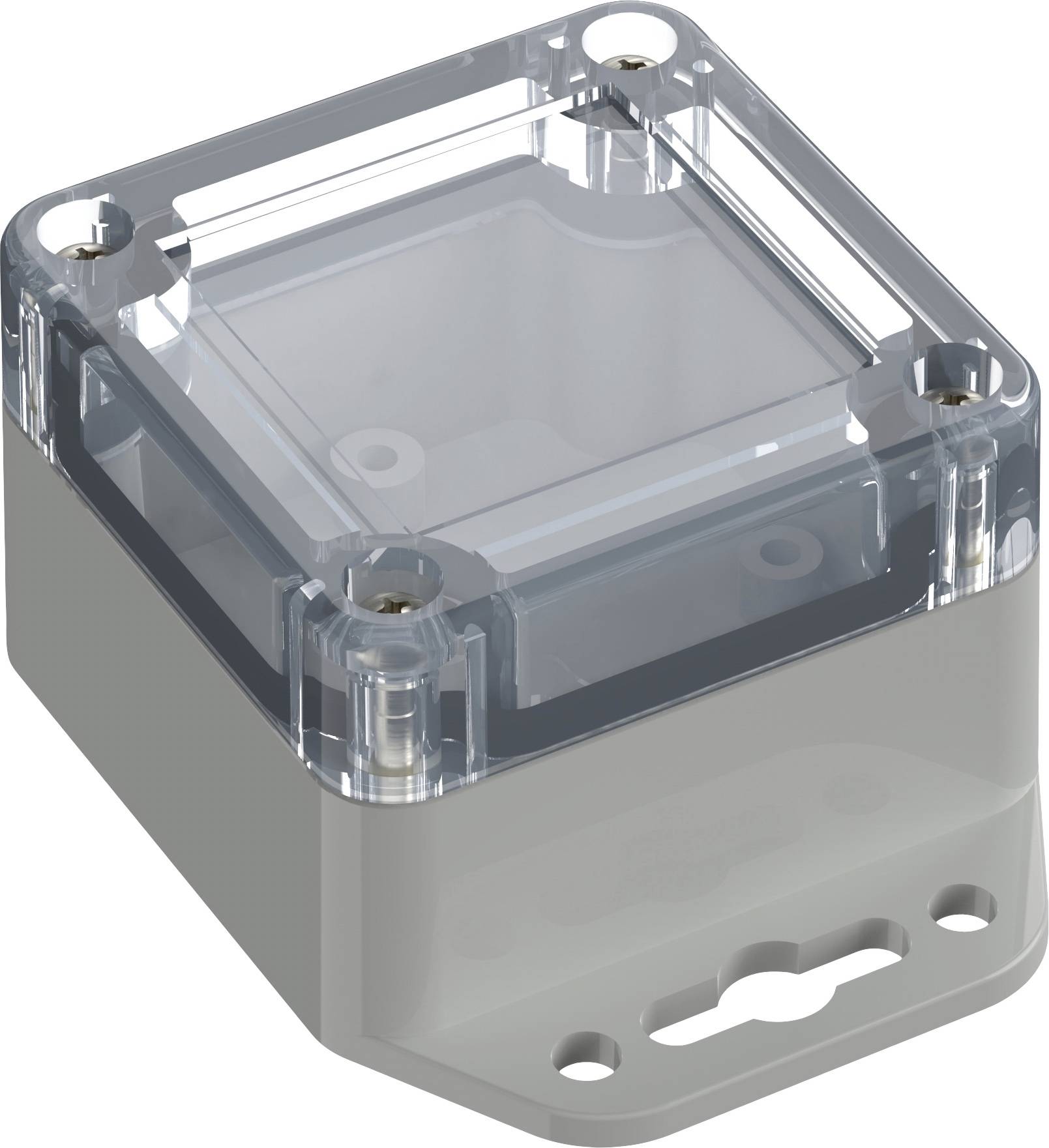 TRU COMPONENTS TC-10860408 Obudowa kołnierza 60 x 60 x 40.10 ABS-PC szary błyszczący 1 szt. - obrazek 1