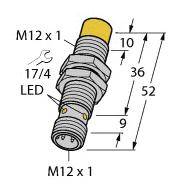 Turck Czujnik indukcyjny nie podtynkowy PNP, Zamykający NI8-M12-AP6X-H1141 - obrazek 1