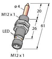 Turck Czujnik pola magnetycznego M12 PNP NIMFE-EM12/4.0L61-UP6X-H1141/S1182 - obrazek 1
