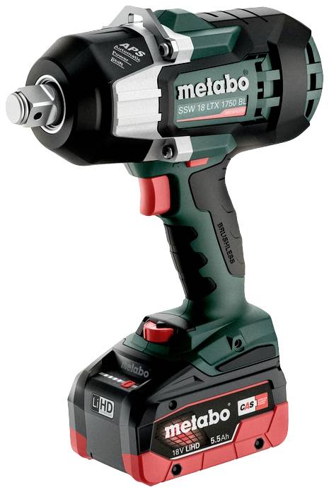 Metabo SSW 18 LTX 1750 BL 602402660 Wkrętarka udarowa akumulatorowa 1750 Nm 18 V Ilość dołączonych baterii 2 5.5 Ah LiHD - obrazek 1