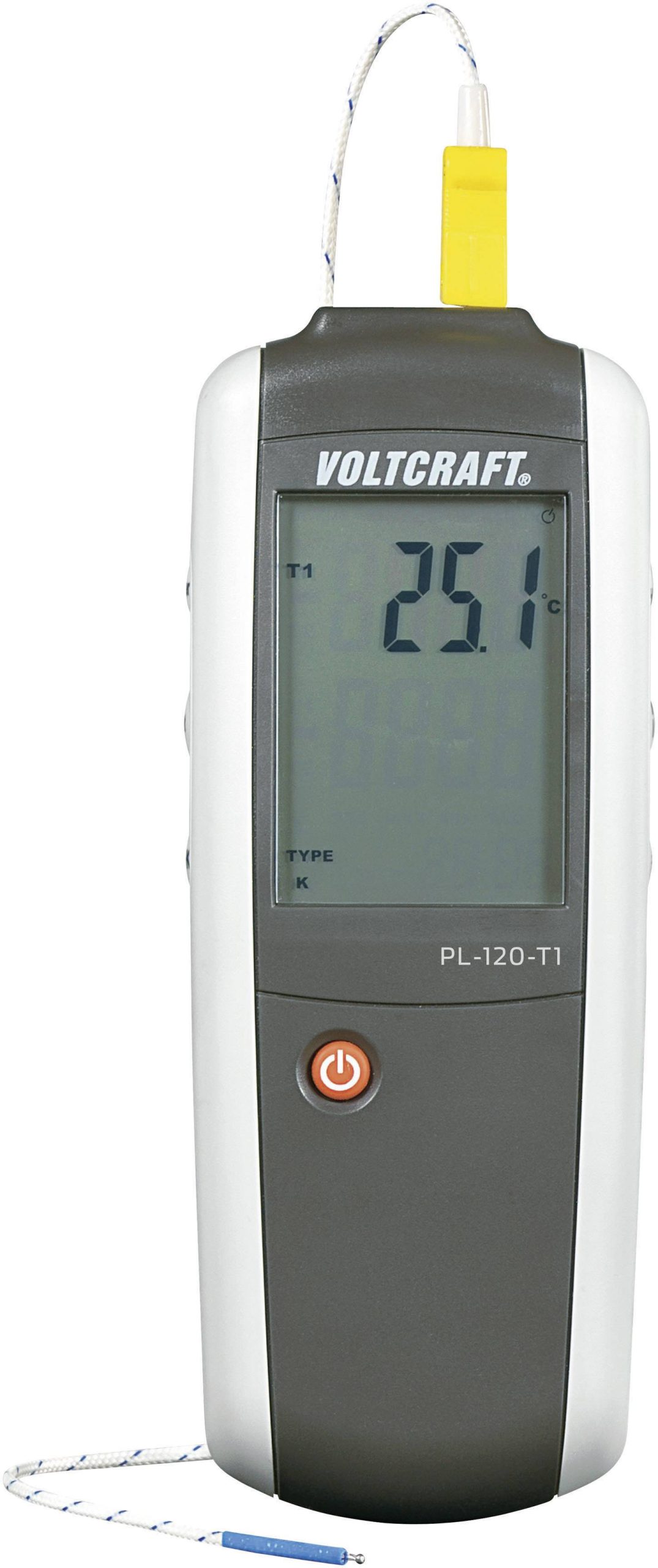 Termometr typu K, J VOLTCRAFT PL-120 T1, -200 - +1372 °C - obrazek 1