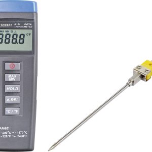 Termometr typu K VOLTCRAFT K101 + TP 203 VC-10503960, -200 – +1370 °C Termometr typu K VOLTCRAFT K101 + TP 203 VC-10503960, -200 – +1370 °C