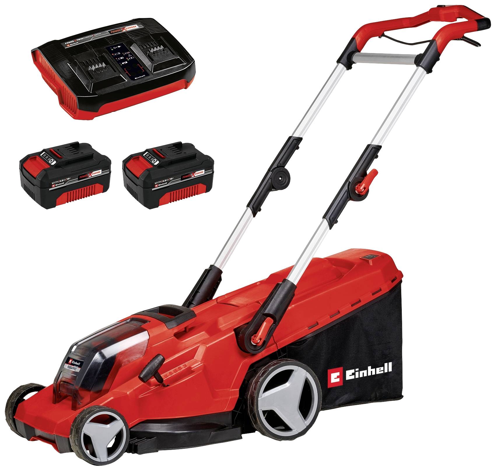 Einhell Professional RASARRO 36/40 (2x4.0Ah) akumulatorowy Akumulatorowa kosiarka do trawy wraz z ładowarką Twincharger, - obrazek 1