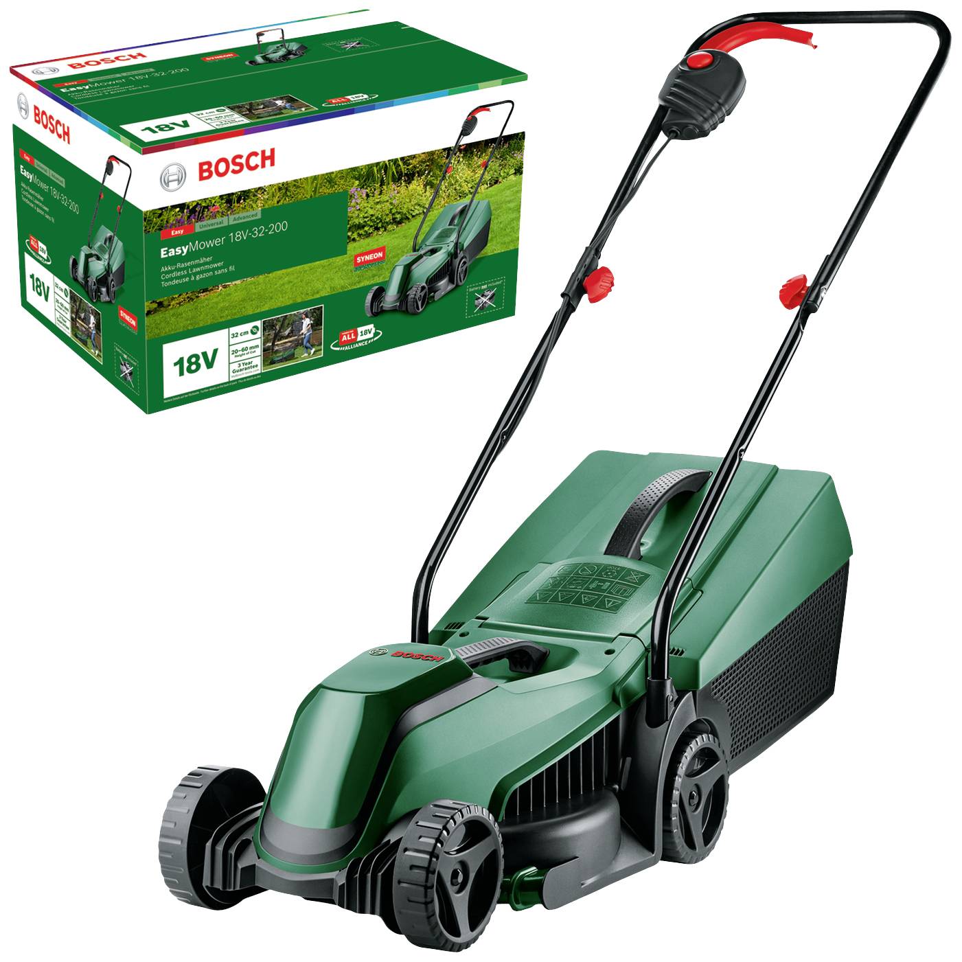 Bosch Home and Garden Easy Mower 18V-32-200 akumulatorowy Akumulatorowa kosiarka do trawy bez akumulatora 18 V Maksymaln - obrazek 1
