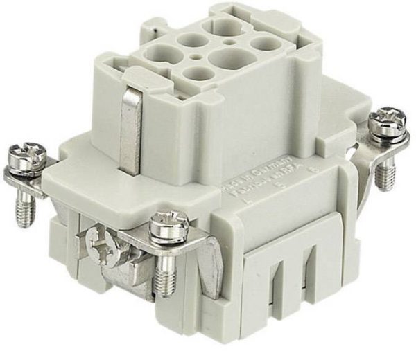 HARTING 09330062716 Wkładka złącza żeńskiego Han® E 6 + PE klatka sprężynowa 1 szt.