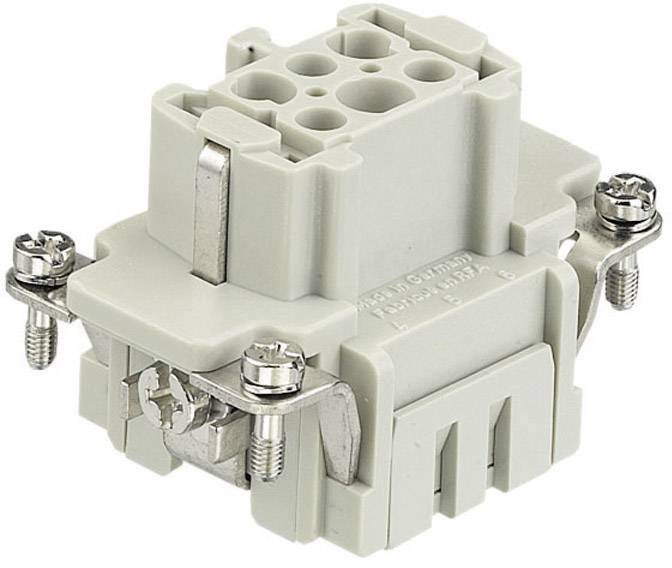 HARTING 09330062716 Wkładka złącza żeńskiego Han® E 6 + PE klatka sprężynowa 1 szt. - obrazek 1