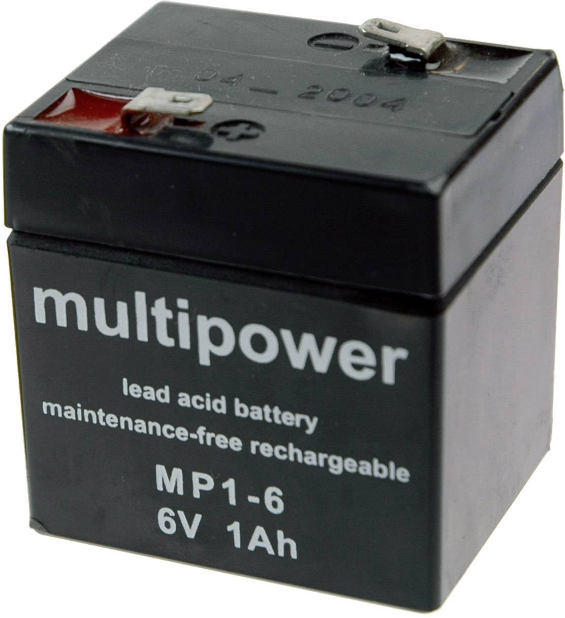 Akumulator ołowiowy multipower MP1-6 MP1-6, AGM, 6 V, 1 Ah - obrazek 1