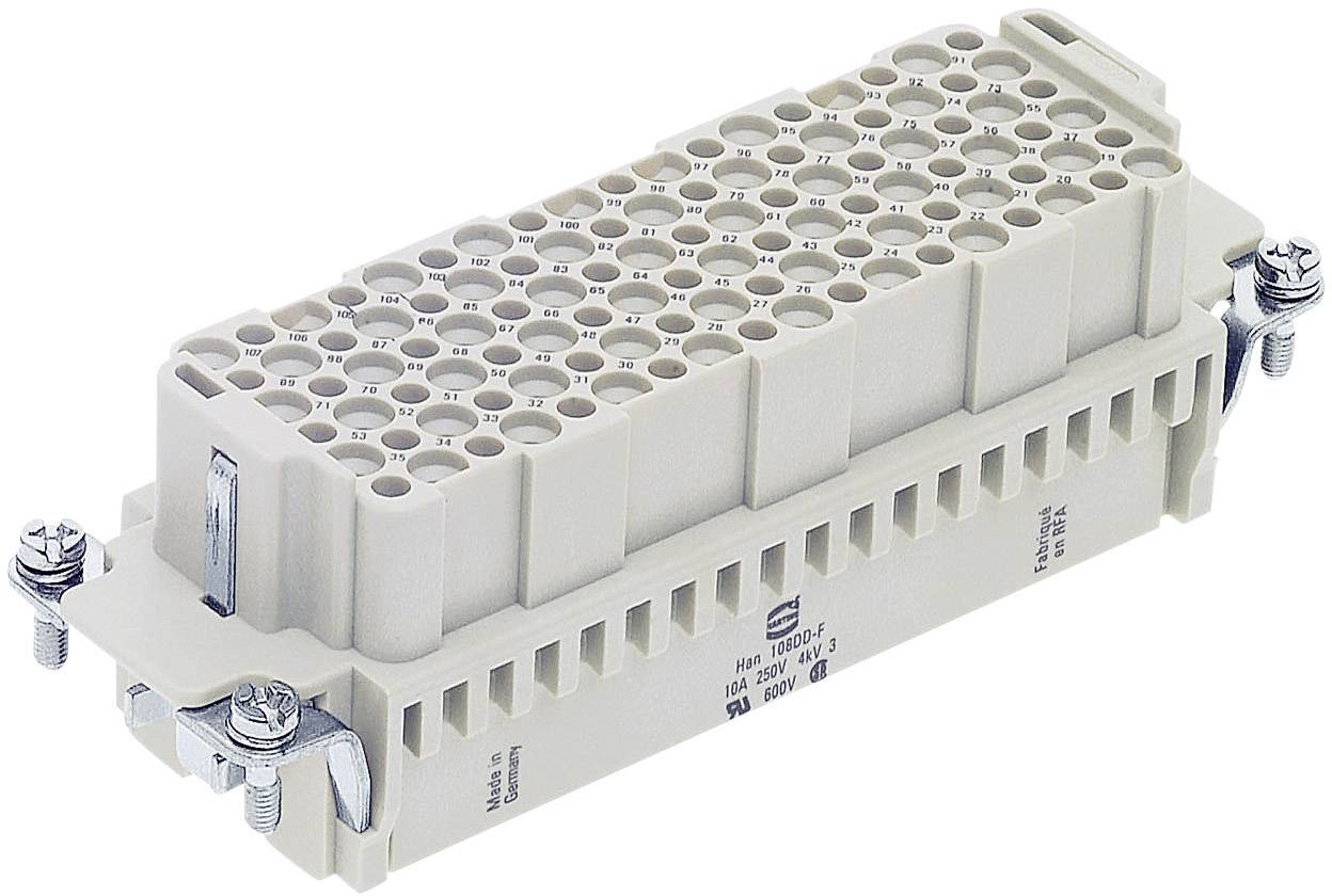 HARTING 09161083101 Wkładka złącza żeńskiego Han® DD 108 + PE zaciskane 1 szt. - obrazek 1