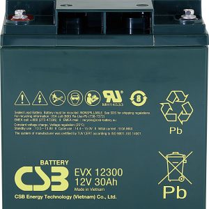 Akumulator ołowiowy CSB Battery EVX 12300 EVX12300, AGM, 12 V, 30 Ah Akumulator ołowiowy CSB Battery EVX 12300 EVX12300, AGM, 12 V, 30 Ah